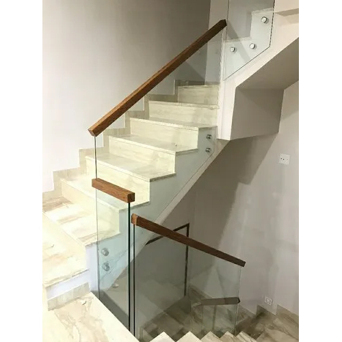 Aluminum Staircase Glass Railing
