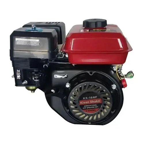 Kisan Shakti 196CC 6.5 HP 4 Stroke Single Cylinder Air Cooled Recoil Start Petrol Engine With Accessories 3.6L Fuel Tan