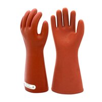 Insulating Gloves - Natural Rubber, 360 Mm, Orange/red | Dielectric Tested Up To 33 Kv, Non-slip Grip, Acid-resistant