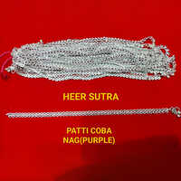 Purple Patti Coba Nag Silver Plated Anklet