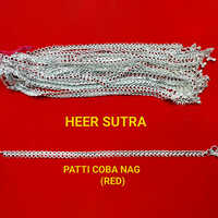 Red Patti Coba Nag Silver Plated Anklet