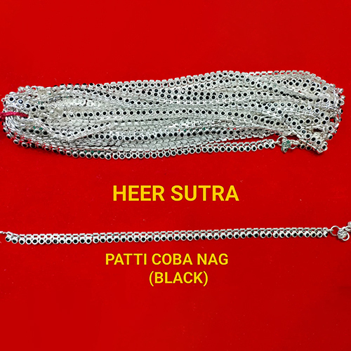 Black Patti Coba Nag Silver Plated Anklet Black Patti Coba Nag Silver Plated Anklet