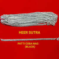Black Patti Coba Nag Silver Plated Anklet