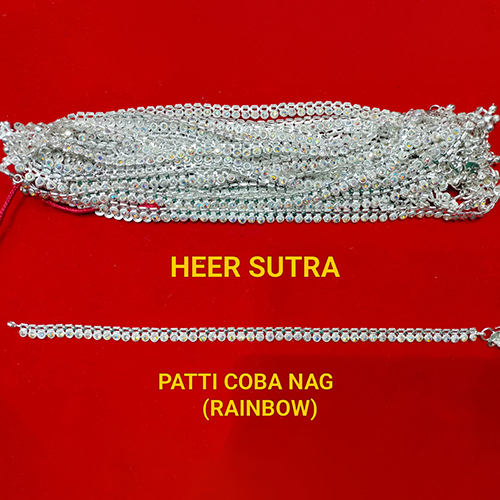 Rainbow Patti Coba Nag Silver Plated Anklet Rainbow Patti Coba Nag Silver Plated Anklet