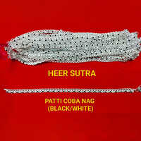 Black And White Patti Coba Nag Silver Plated Anklet