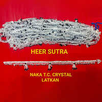 Naka T.C Crystal Latkan Silver Plated Anklet