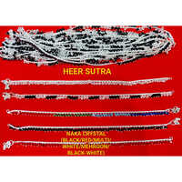 Black-Red-Multi-White-Mehroon Naka Crystal Anklet
