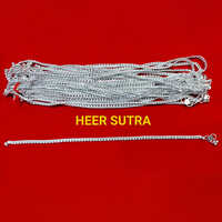 Oval Ball Silver Plated Anklet