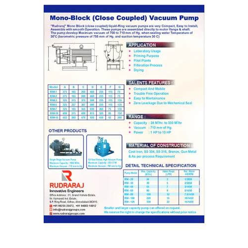 Oil Seal Vacuum Pump