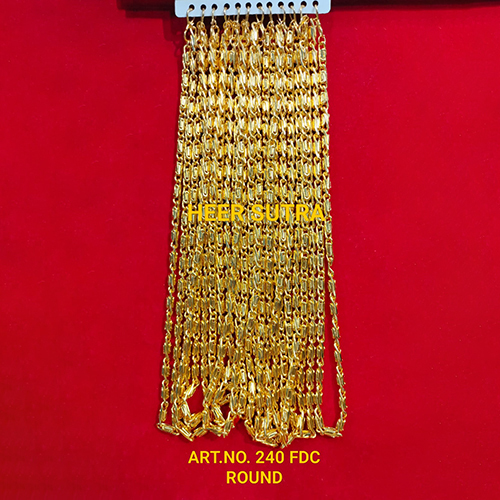 ART NO 240 FDC Round Gold Plated Chain