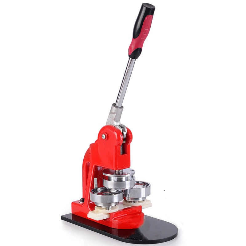 Button Badge Making Machine - Color: Red