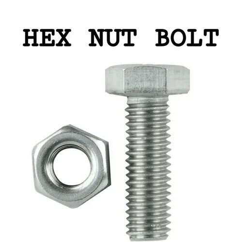 Hex Nut Bolt - Color: Steel