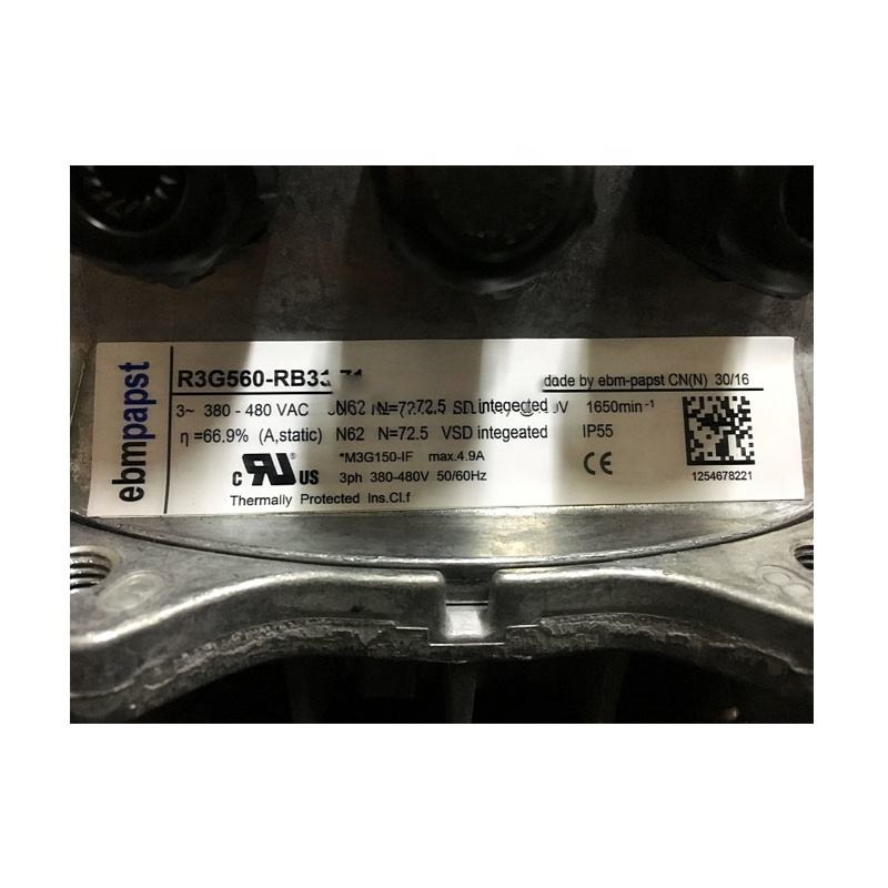 ebmpapst R3G560-RB31-71 480V AC 2.9KW 4.43A 1650RPM AHU Air Handling Unit Precision Air Conditioners Centrifugal Cooling Fan