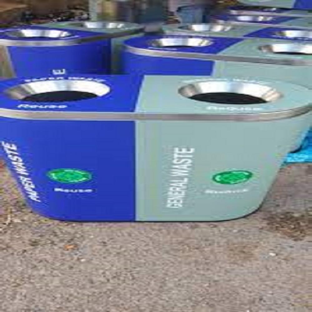 Stainless Steel Open Top duo Dustbin