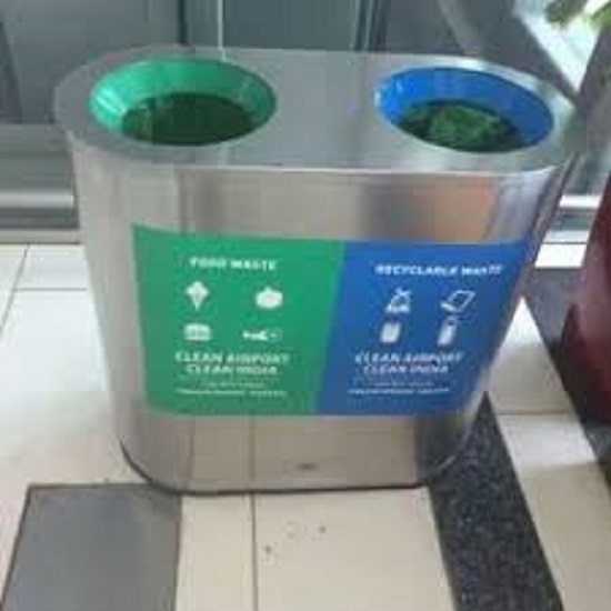 Stainless Steel Open Top duo Dustbin