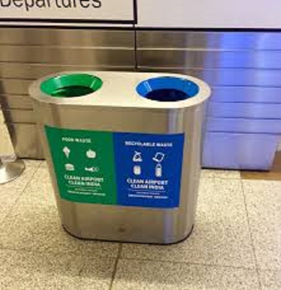 Stainless Steel Open Top duo Dustbin