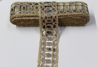 Designer Golden Colour Mirror Lace