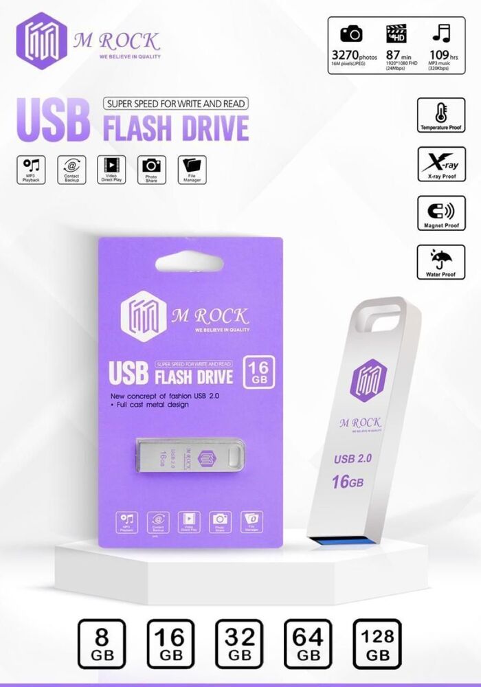 M Rock 8GB Pendrive with 2 Years Warranty