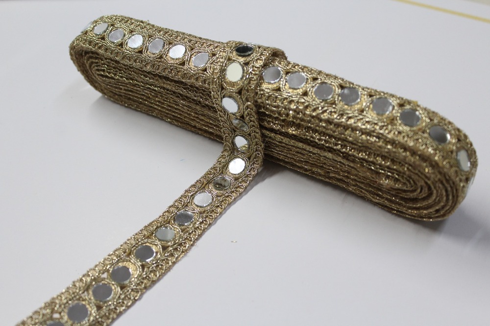 Handwork Mirror Lace - Color: Golden