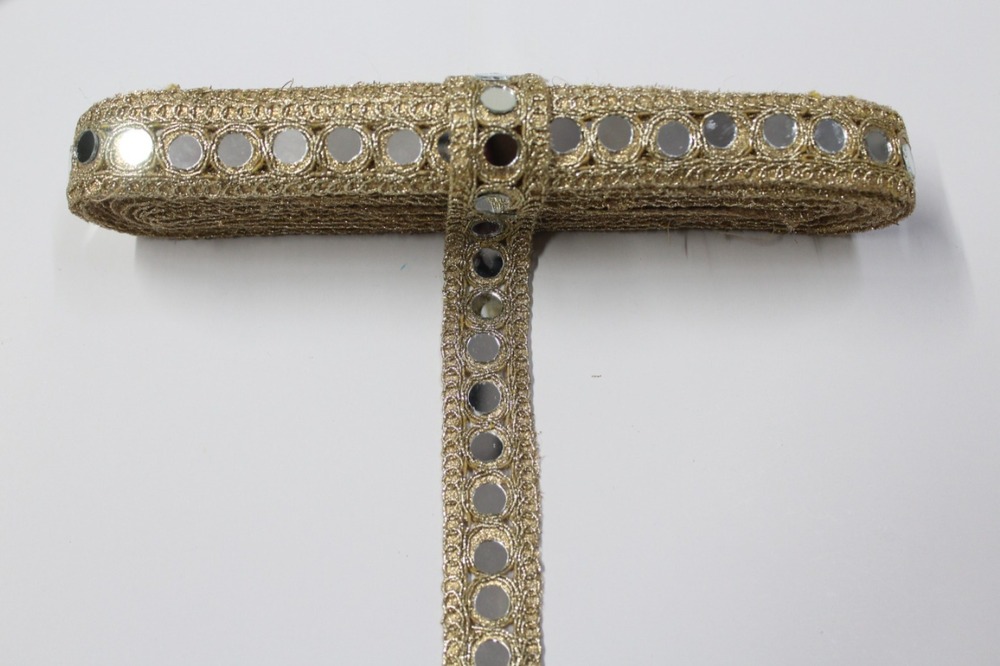 Handwork Mirror Lace - Color: Golden