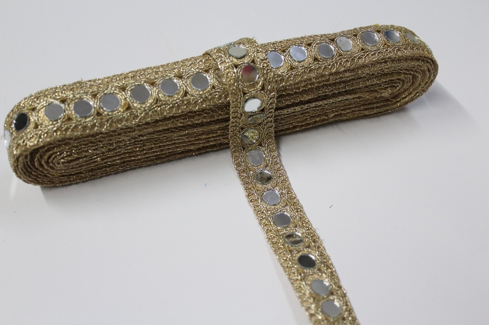 Handwork Mirror Lace - Color: Golden