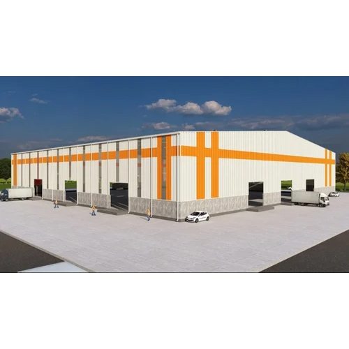 15 Feet Mild Steel Prefabricated Factory Shed - Color: Different Available