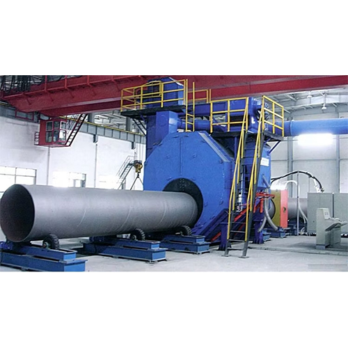 Steel Pipe Inner and Outer Wall Shot Blasting Machine Is Used for Wind Power Generation