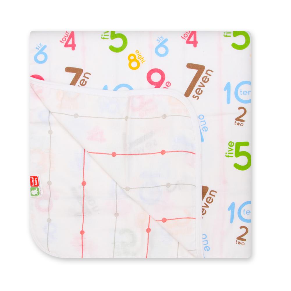 Organic Cotton Muslin Blanket (Reversible)