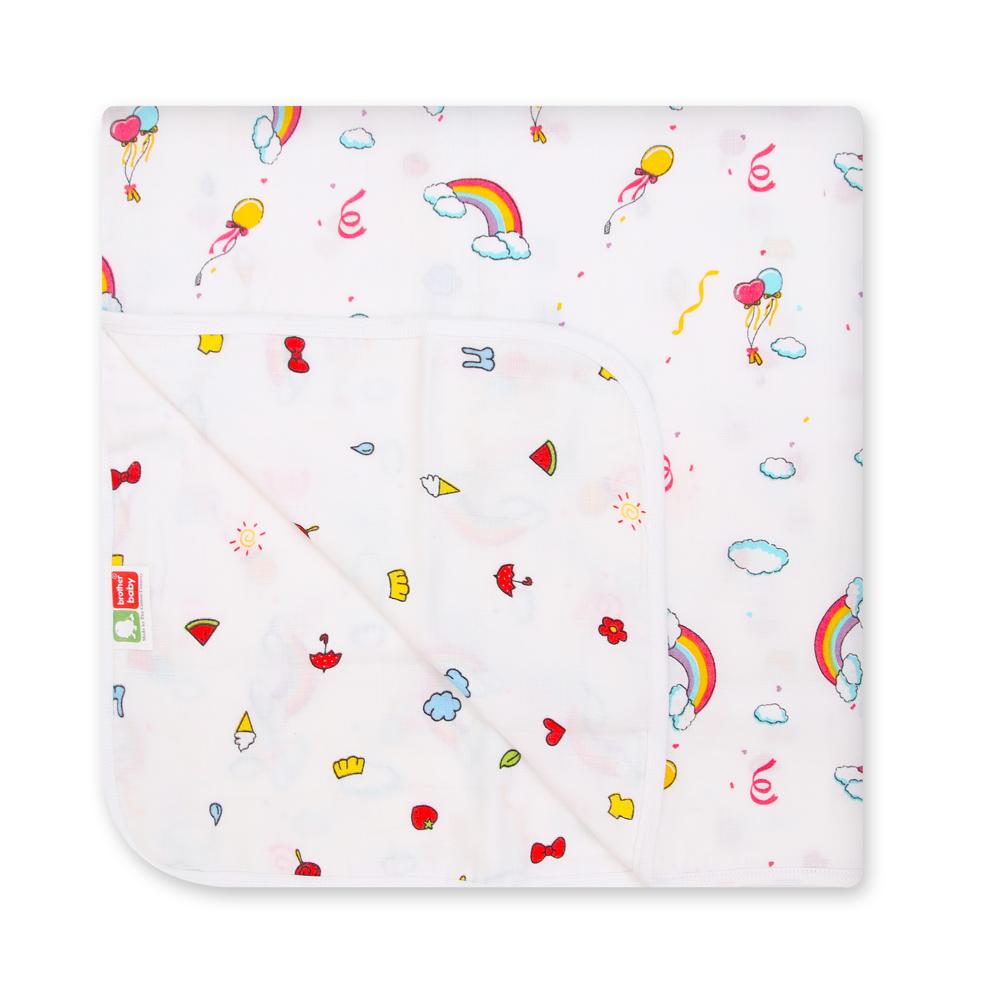 Organic Cotton Muslin Blanket (Reversible)