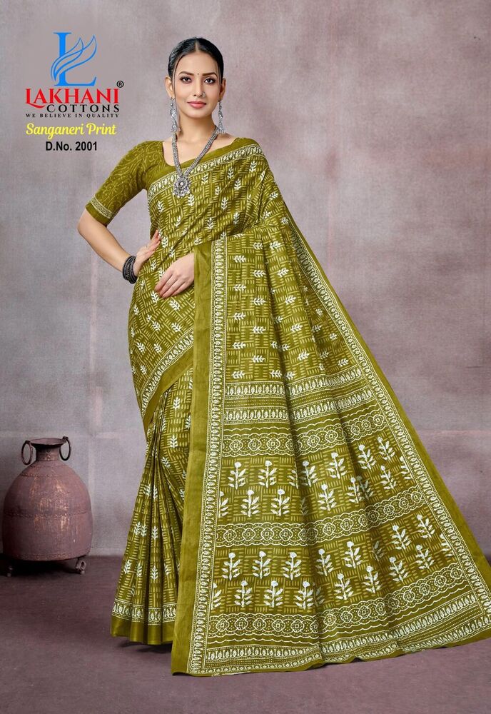 Lakhani Sanganeri Print Vol-01  Cotton Sarees