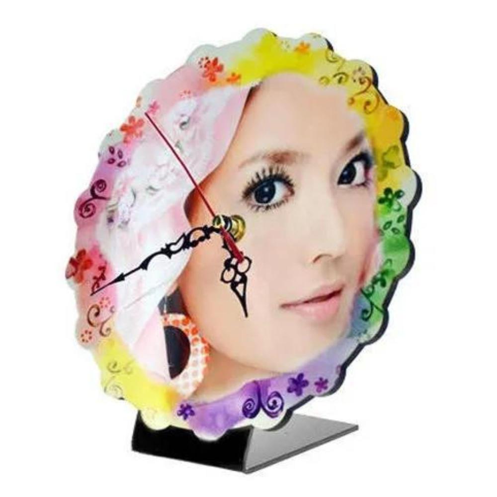 Sublimation Wooden Blank Table Clock - Color: Multicolor