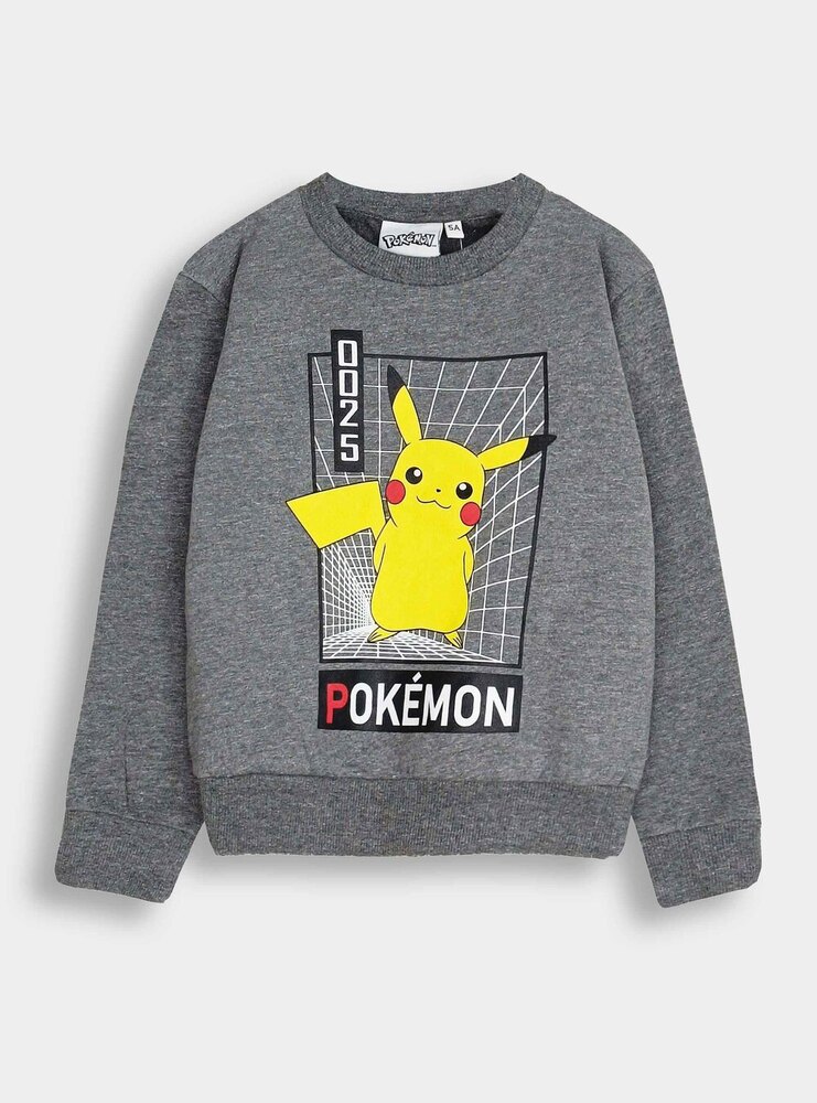 Boys Printed Crew Neck Pullover Sweatshirt