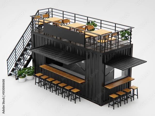 Container Cafe - Color: As Per Customer Requirement