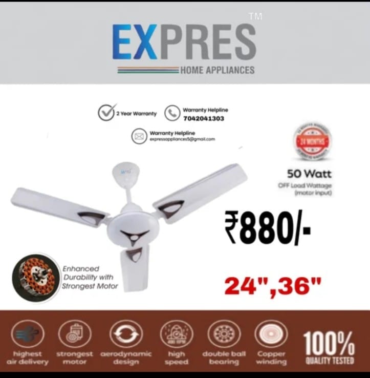 Ceiling Fan - Blade Diameter: 16" Inch (In)