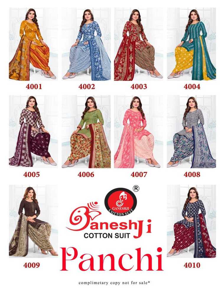 Ganeshji Panchi Vol-4  Dress Material