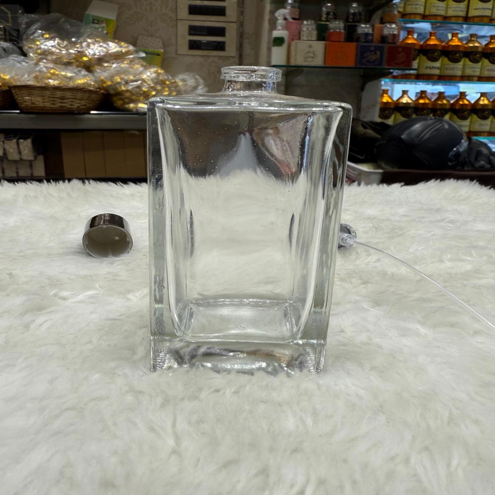 Perfume Bottle - Glass Material, Standard Size, Transparent Color | Eco-friendly Design, Smooth Finish, Water Resistant, Warranty Included
