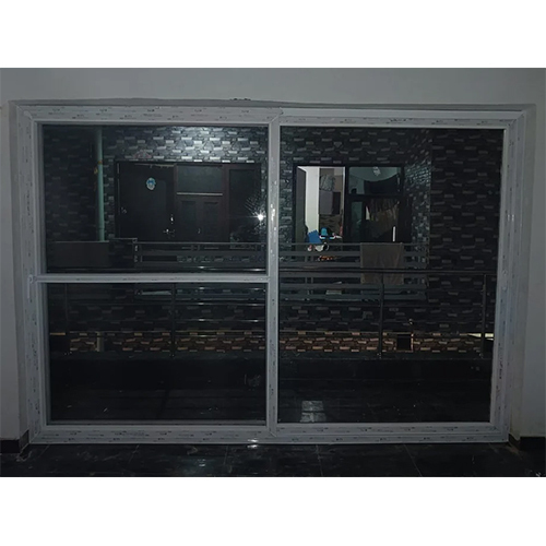 UPVC 3 Track 2 Panel Sliding Door With Mesh