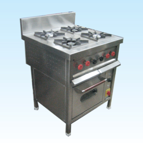 Four Burner Range With Oven - Application: Commercial