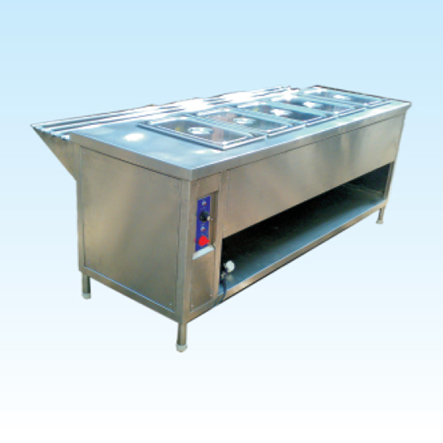 SS Bain Marie Counter - Stainless Steel, Various Sizes Available | Ideal for Commercial Use, Easy Installation, Perfect for Buffet Settings