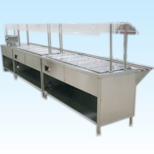 Commercial Bain Marie Counter With Sneez Guard