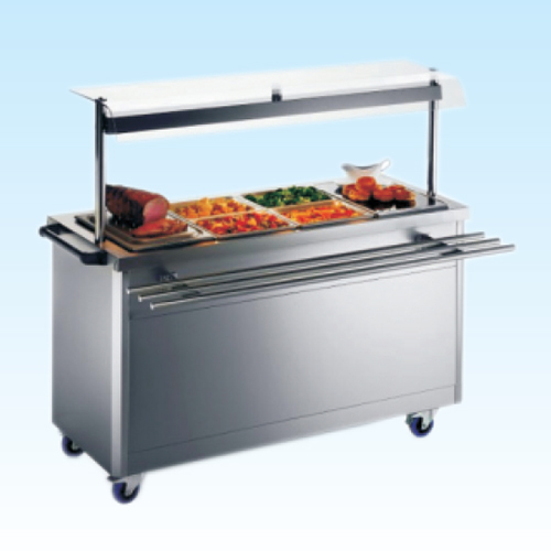 SS Bain Marie Counter With Sneez Guard