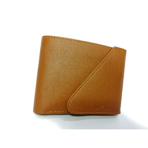 Mens Brown Leather Wallet - Design: Foldable