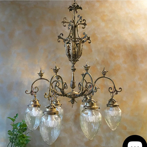 Antique Brass Chandelier