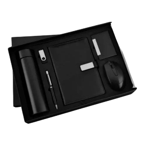 6 In 1 Combo Gift Set With Pen - Color: Black