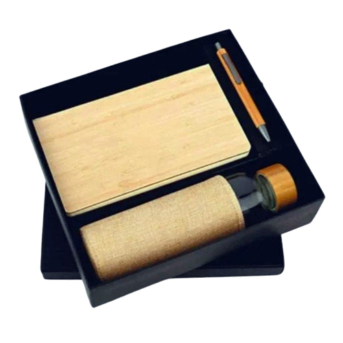 3 In 1 Combo Gift Set With Bottle - Color: Brown & Black