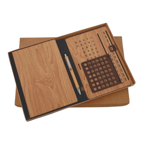 3 In 1 Combo Gift Set With Pen - Color: Brown