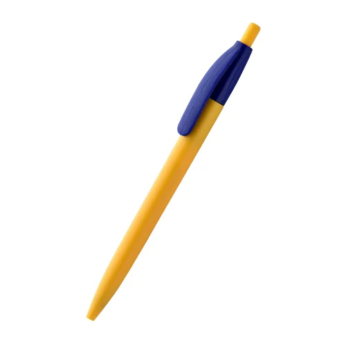 Blue And Yellow Color Promotional Plastic Pen - Feature: Good Quality