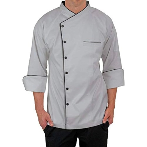 Being Chef Coat With Black Contrast - Color: Grey