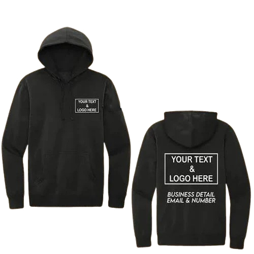 Customized Mens Hoodies - Color: Black