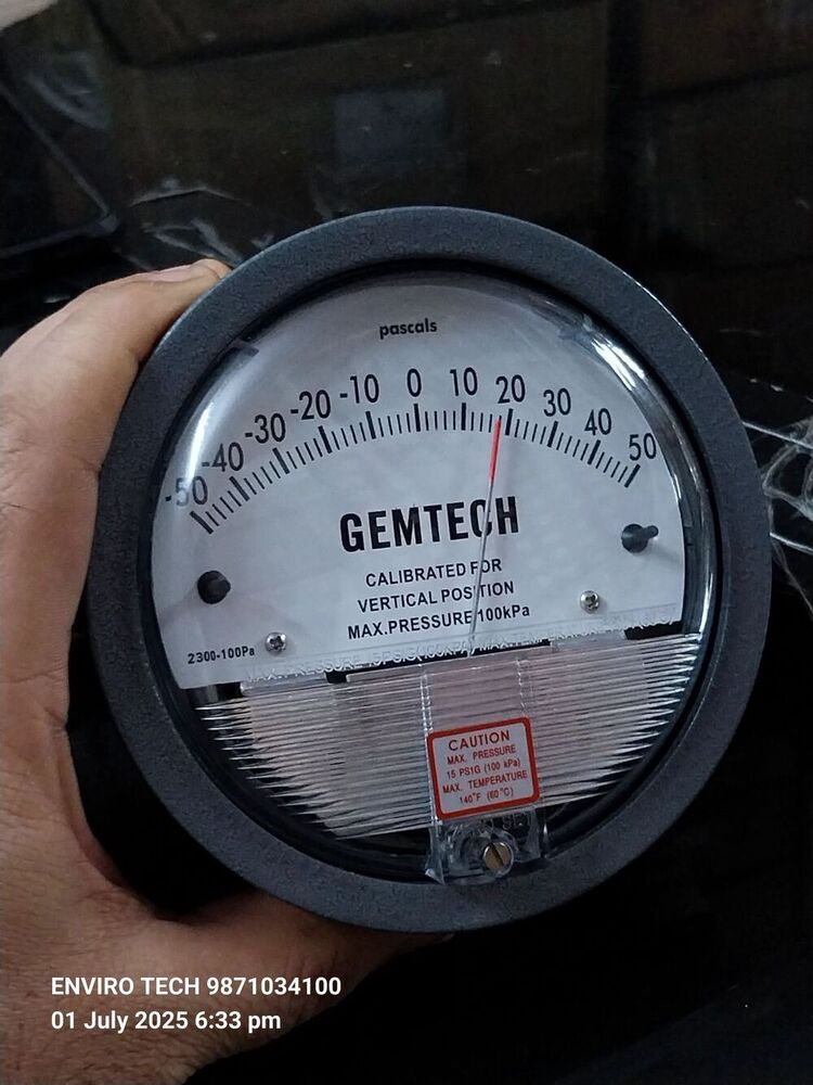 GEMTECH Differential Pressure Gauge Distributor From Bahadurgarh Haryana